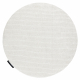 Alfombra CASABLANCA LOOP círculo blanco, lazo, suave