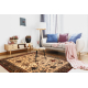 Wool carpet POLONIA BODRUM Ornament, frame light ruby