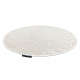 Teppich CASABLANCA LOOP Kreis weiß / beige Schleife weich