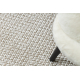 Teppich CASABLANCA LOOP Kreis weiß / beige Schleife weich