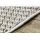 Teppich CASABLANCA LOOP Kreis weiß / beige Schleife weich
