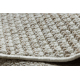 Teppich CASABLANCA LOOP Kreis weiß / beige Schleife weich
