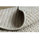 Carpet CASABLANCA LOOP circle white / beige loop, soft