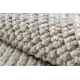 Teppich CASABLANCA LOOP Kreis weiß / beige Schleife weich