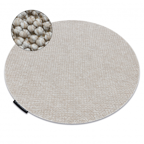 Teppich CASABLANCA LOOP Kreis beige Schleife weich