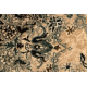 Wool carpet POLONIA KORDOBA25 Rosette, frame sepia