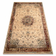 Wool carpet POLONIA KORDOBA25 Rosette, frame light ruby