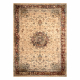 Wool carpet POLONIA KORDOBA25 Rosette, frame light ruby