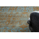 Tapis en laine OMEGA KARAJA fleurs laiton, or