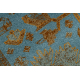 Tapis en laine OMEGA KARAJA fleurs laiton, or