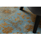 Tapis en laine OMEGA KARAJA fleurs laiton, or