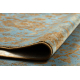 Tapis en laine OMEGA KARAJA fleurs laiton, or