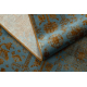 Tapis en laine OMEGA KARAJA fleurs laiton, or