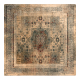 Tapis en laine OMEGA MAMLUK Carré Rosette vintage crème