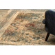 Tapis en laine OMEGA MAMLUK Carré Rosette vintage crème