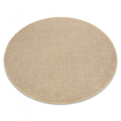 Tapis CASABLANCA LOOM cercle beige, bouclé, doux intérieur et extérieur