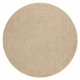 Teppich CASABLANCA LOOM Kreis beige, Schleife weich drinnen & draußen