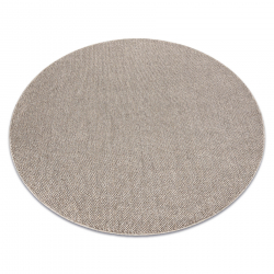Tapis CASABLANCA LOOM cercle marron, bouclé, doux intérieur et extérieur