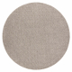 Tapis CASABLANCA LOOM cercle marron, bouclé, doux intérieur et extérieur