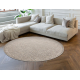 Tapis CASABLANCA LOOM cercle marron, bouclé, doux intérieur et extérieur