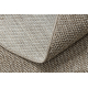 Tapis CASABLANCA LOOM cercle marron, bouclé, doux intérieur et extérieur
