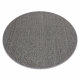 Tapis CASABLANCA LOOM cercle gris, bouclé, doux intérieur et extérieur