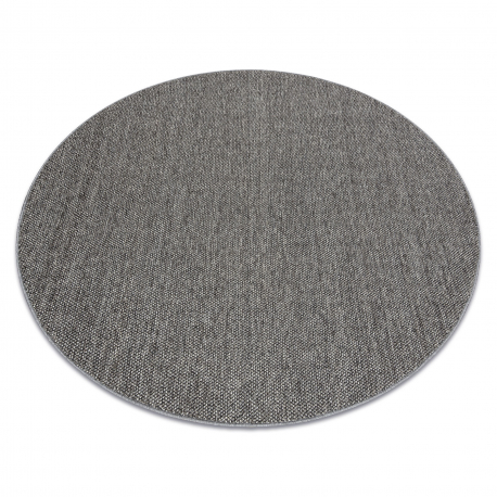 Tapis CASABLANCA LOOM cercle gris, bouclé, doux intérieur et extérieur