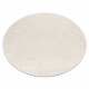 Tapis CASABLANCA LOOM cercle crème, bouclé, doux intérieur et extérieur