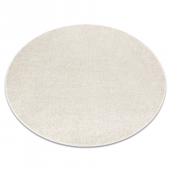 Tapete CASABLANCA LOOM círculo creme, laço, macio interior e exterior