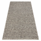 Wollteppich TAHAR 99005 anthrazit - HANDGEWEBT Schlinge, Melange 