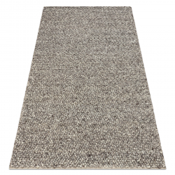 Wool carpet TAHAR 99005 anthracite - HAND-WOVEN loop, Melange 