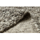 Wollteppich TAHAR 99005 anthrazit - HANDGEWEBT Schlinge, Melange 