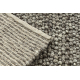 Wollteppich TAHAR 99005 anthrazit - HANDGEWEBT Schlinge, Melange 