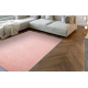 Tapis ETON PLUS rose poudré, unicolore, uniforme, uni