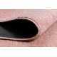 Tapis ETON PLUS rose poudré, unicolore, uniforme, uni