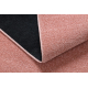 Tapis ETON PLUS rose poudré, unicolore, uniforme, uni