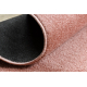 ETON PLUS Teppich Kreis Puderrosa, einfarbig, einheitlich, schlicht