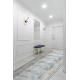 Alcatifa do corredor com reforço de borracha LOTUS BORDERO 95111 cinza / bege LAVÁVEL