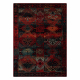 Wollteppich OMEGA AVAR Rahmen, Diamanten, orientalisch - rubin