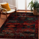Wool carpet OMEGA AVAR Frame, diamonds, oriental - ruby