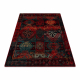 Wool carpet OMEGA AVAR Square Frame, diamonds, oriental - ruby