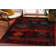 Wool carpet OMEGA AVAR Square Frame, diamonds, oriental - ruby