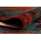 Wool carpet OMEGA AVAR Square Frame, diamonds, oriental - ruby