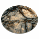Wollteppich OMEGA ELIAN Kreis Marmor iron grün 