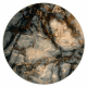 Wollteppich OMEGA ELIAN Kreis Marmor iron grün 