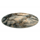 Wool carpet OMEGA ELIAN circle Marble iron green