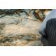 Tapis en laine OMEGA ELIAN Cercle Marbre iron vert