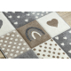 Tappeto Sample NEW COSMO 349 CUORE STELLE beige / grigio