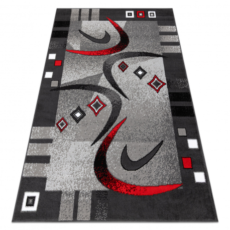 Teppich SAMPLE DREAM 4596 Geometrisch grau / rot