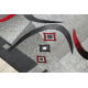 Tappeto SAMPLE DREAM 4596 Geometrico grigio / rosso